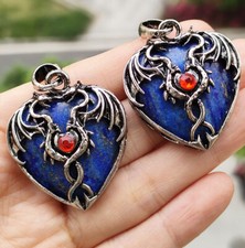 10pcs pcs Lapis Lazuli Gems wyvern wivern Pendants Magic Reiki Healing Amulet picture