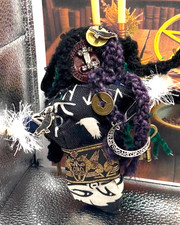 SALE Witch Folk Crow Moon Magic Voodoo Hoodoo  Witchcraft Protection Doll VT2 picture