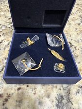 SWAROVSKI Crystal and Gold Graduation Memories Set w/gold tassels RARE picture