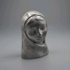 Vintage Mexican Barro Negro Pottery Female Oaxaca Indigenous Girl picture