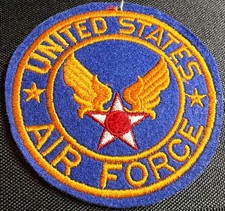 KOREAN WAR AIR FORCE FLIGHT JACKET PATCH “NO GLOW” ORIGINAL White backed picture