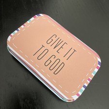 GIVE IT TO GOD metal 2.5x3.75 Prayer Box picture