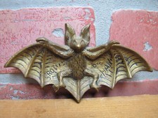 BAT TRAY Old Decorative Arts Brass GROTTES DE HAN Belgium Souvenir Depose picture