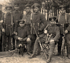 Post WWI German Freikorps Machine Gun Soldiers RPPC Real Photo Postcard picture
