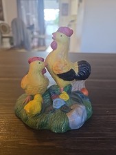Rooster Chicken & Chick Figurine Barnyard Country Decor picture