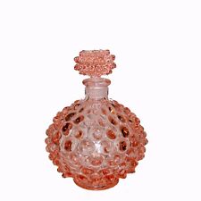 Pretty Pink Hobnail Depression Glass Perfume Bottle with Stopper picture