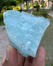 Natural Sky Blue Aquamarine Crystal Cluster / Collector Mineral Specimen, 716 CT picture