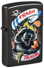 Zippo Masked Bandit Design High Polish Black Windproof Pocket Lighter, 24756-... picture