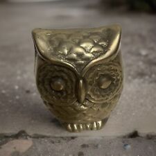Vintage Brass Owl Figurine Paperweight 3