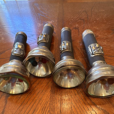 Lot of 4 Vintage Signal Flashlights 3-Bulb Tricolor Industrial Railroad Parts picture