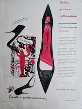 1958 Women's Vive Promette Shoes Shoebox lobster print Vintage Fashion art ad picture