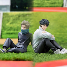 Anime Sorcerer Yuta Toge Sitting Figure Set 2Pcs Miniature Display Model Toy picture