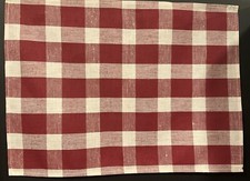 VTG  COLONIAL WILLIAMSBURG Red Tavern Checked Placemat New 13x18” picture