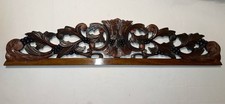 VTG Di Lorenzo Italian Hand Carved Wood Grapevine Wall Topper Threshold 35.5” picture