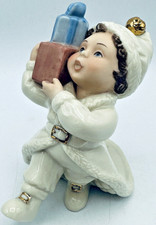 Lenox Loading The Sleigh Little Jingles Porcelain Figurine Vintage 1991 COA picture