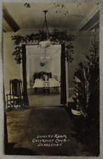 Rare Janesville WI CHEVROLET CLUB Dining Room CHRISTMAS TREE 1920s RPPC Postcard picture