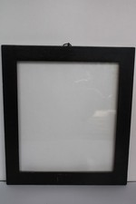 Antique Mid-19th Century Black Paint Wood Frame w/ Glass (16 3/4