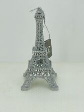 Raz Imports SILVER Eiffel Tower Ornaments 5.75”  NEW 🎄 picture