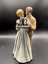 Vintage 1983 Enesco Treasured Memories 25th Anniversary Figurine E-3247 Silver picture