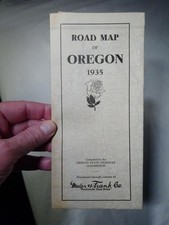 1935 OREGON ROAD MAP ADVERTISING MEIER & FRANK CO. PORTLAND VG picture