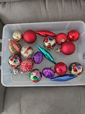 vintage glass christmas ornaments Lot Of 18 picture