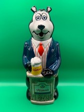 Vintage 1973 Hamm's Beer Bear Bartender Decenter Ceramarte Brazil 11