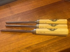 Two Cherries Kirschen 3pc Curved Gouge Carving Chisel Set Pear Handle picture
