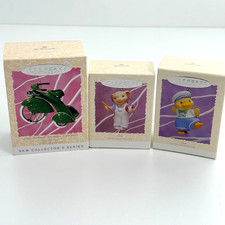 Hallmark Keepsake Ornaments Lot of 3 - Son Velocipede Bicycle Vintage picture
