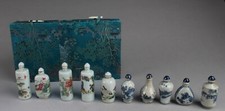 A Group of Ten Chinese Porcelain Snuff Bottles, Box included. picture