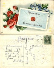 Heartiest Congratulations~ 1911 to CHARLES VOSS Gilmore NY picture