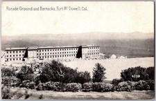 Antique 1910's Postcard Parade Ground & Barracks Fort McDowell California PNC picture