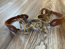 Pair of Western Cowboy Spurs with Leather Straps EUC picture