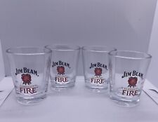 Jim Beam Kentucky Fire Shot Glass Lot Of 4  picture