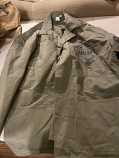 WW2 USMC ATF Reproduction HBT Herringbone Twill Utility Jacket Size XL picture