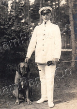 WWI Dog German Navy Deck Officer RPPC Real Photo Postcard picture