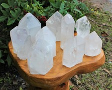 LARGE Clear Quartz Crystal Point, Cut Base, Free-Standing, Natural: Choose Size picture