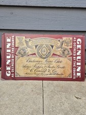 1993 LG Vintage Look Budweiser Weathered Metal Bar Beer Sign 33.5 x 19