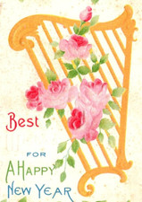 * Antique DB Postcard Best Wishes For A Happy New Year c1913 Embossed Collector picture