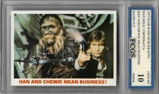 1977 Star Wars Burger King Han Solo & Chewbacca RC Graded FCGS 10 GEM MINT picture