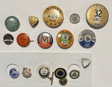Vintage Labor Union Pins Buttons Lot Of 16 UAW CIO IAM AFL 1940s 1950s Celluloid picture
