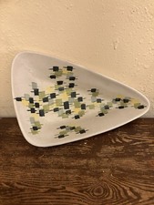 RARE ALDO LONDI X BITOSSI RAYMOR MCM plate 13x3” Vintage Green White  picture