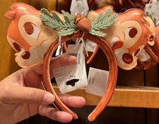 Disney Grand Californian Chip n Dale Chestnut Loungefly Minnie Ear Headband New picture