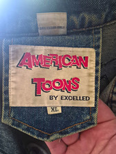 American Toons Betty Boop Blue Denim Jacket XL Animation Theme picture