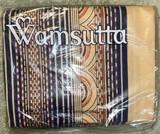 New Old Stock Wamsutta Ultracale Vintage DOUBLE Flat Sheet Geometric Colorful picture