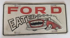 Vintage FORD EATER-R-R-R-R-R-RRRRR Eater Embossed Graphics Original Vanity Plate picture