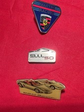 VINTAGE 3 PORSCHE CAR PINS MARTINI RACING 911 50RS 60 SPYDER picture