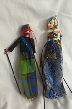 Indonesian Wayang Golek Puppets - Set of 2 Handcrafted Marionettes picture