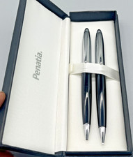 Cross Penatia Lexington Black Lacquer Chrome Pen & Mechanical Pencil 0.9 Set picture