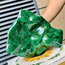 15.8 lb Green Malachite Polished Freeform Stone Mineral Specimen Rock Collection picture
