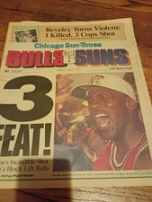 Chicago Sun-Times Newspaper June 21, 1993 Chicago Bulls 3-Peat; Grateful Dead picture